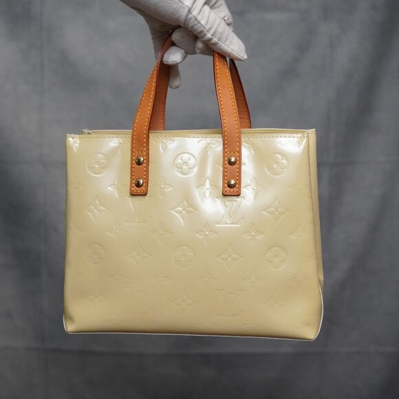 Louis Vuitton Vernis Reed PM Pearl Yellow Handbag with Dust Bag - Picture 2 of 16
